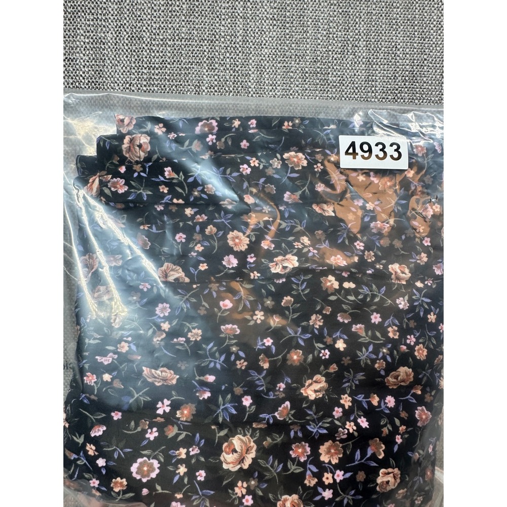 Erika & Co Maxi Dress Womens Small Navy Floral  Rayon Side‎ Tie Boho - Picture 12 of 12